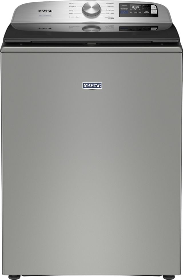 Maytag® Classic Silver Top Load Washer & Gas Dryer Laundry Pair-1