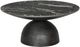 Four Hands Corbett Polish Black Coffee Table with Hammered Grey Base-2