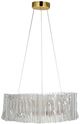 A & B Home Clear/Gold Rippled Pleated Chandelier-1