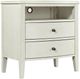 aspenhome® Charlotte Pebble White 2-Drawer Nightstand-0