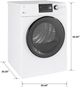 GE® 4.3 Cu. Ft. White Front Load Electric Dryer with Stainless Steel Basket-2