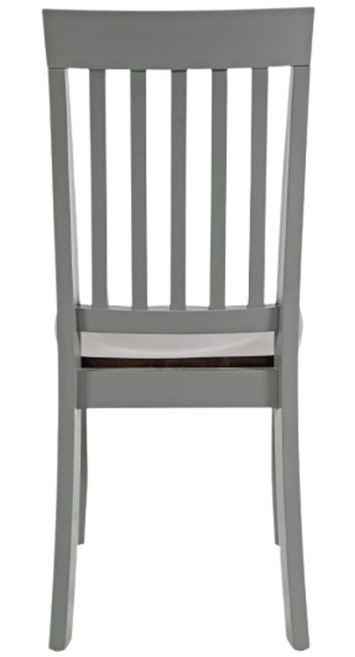 Jofran Inc. Decatur Lane Autumn Brown/Gray Slatback Side Chair-2