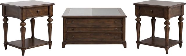 Liberty Furniture Arden Road 3-Piece Satin Cherry Living Room Collector Table Set-0