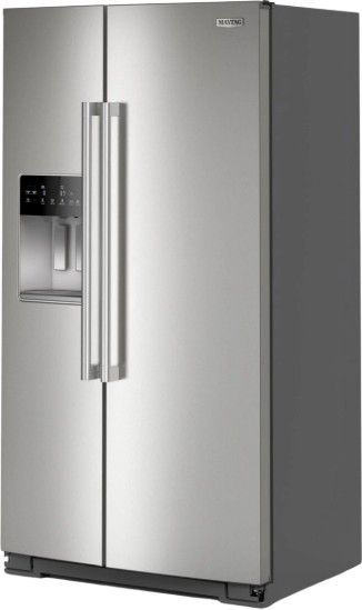 Maytag® 36" 20.9 Cu. Ft. Fingerprint Resistant Stainless Steel Counter Depth Side-by-Side Refrigerator with Arctic Blue Interior-4