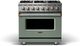 Viking® 5 Series 36" Eucalyptus and Stainless Steel Freestanding Dual Fuel Range-0