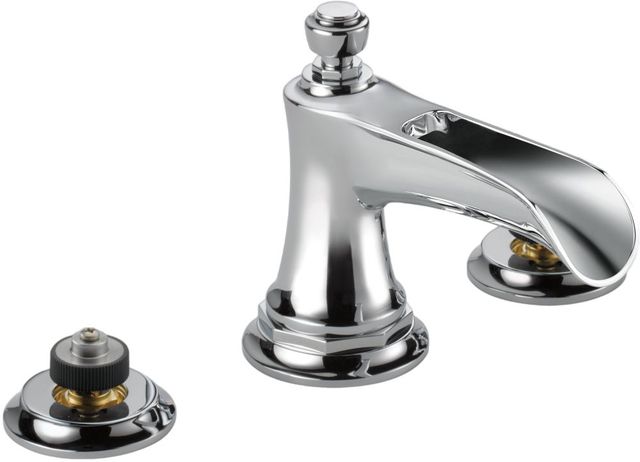 Brizo Rook® Polished Chrome 4" Widespread Lavatory Faucet with Channel Spout-0