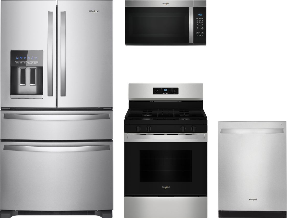 Whirlpool® 4 Piece Stainless Steel Kitchen Package