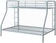 Coaster® Carson Glossy Silver Metal Twin Over Full Bunk Bed-3