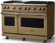 Viking® 5 Series 48" Golden Hour Pro Style Gas (LP) Range with Brushed Brass Trim-2