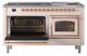 Ilve® Nostalgie II Noblesse 60'' Antique White Pro Style Dual Fuel Range with Copper Trim-3