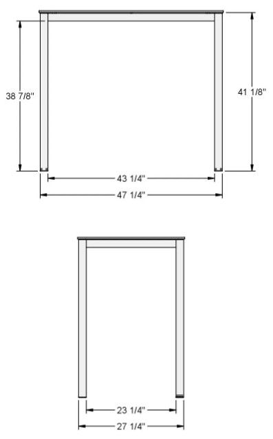 Amisco Customizable Harrison Glass Top Bar Height Dining Table-2