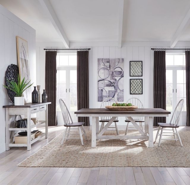 Liberty Furniture Farmhouse 5-Piece Brown/White Dining Set-1