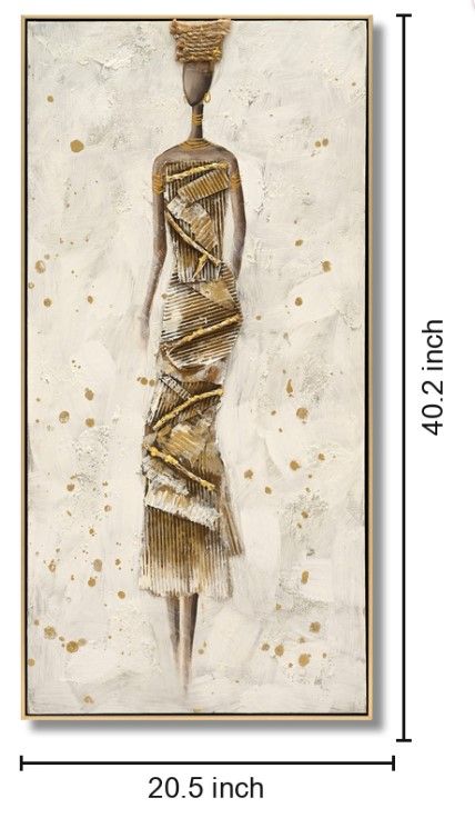 Classy Living Mindful Textured Regal Muse Wall Art-2