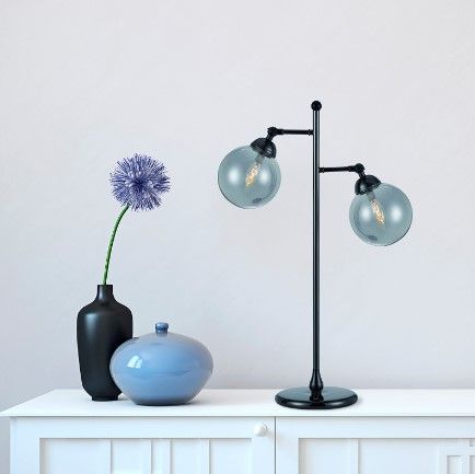 Cal® Lighting & Accessories Prato Gunmetal Table Lamp-1