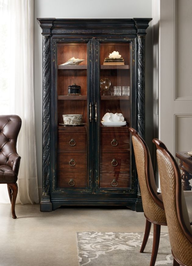 Hooker® Furniture Charleston Black Cherry/Maraschino Display Cabinet-1