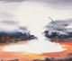Stylecraft Gray/Light Gray/Orange/White Wall Art-1