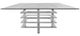 Sagebrook Home Glass Top Coffee Table with Stainless Steel Base-1