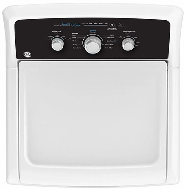 GE® 4.4 Cu. Ft. White Agitator Top Load Washer-3