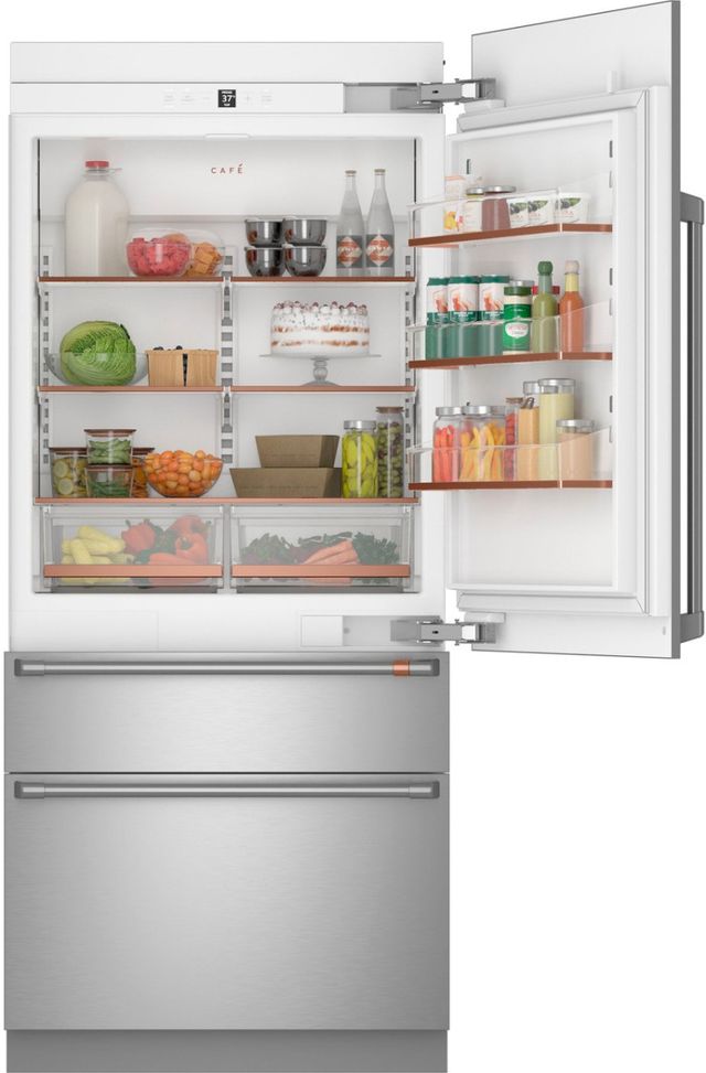 Café™ 36 in.  20.2 Cu. Ft. Stainless Steel Built In Bottom Freezer Refrigerator-8