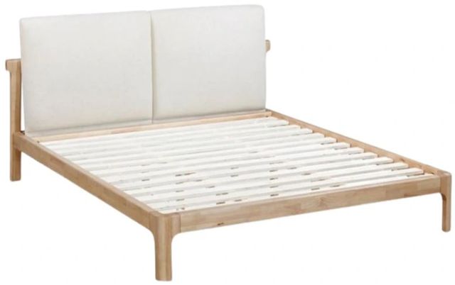 Modus Furniture Furano Ginger/Natural Full Upholstered Platform Bed with Two Cushion-2