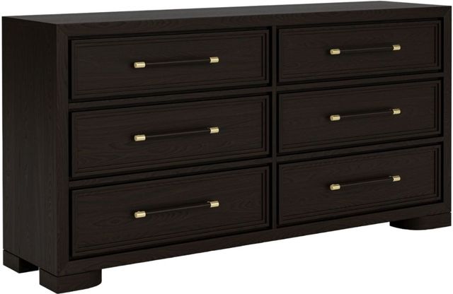 Riverside Furniture Lydia Dark Cabernet 6-Drawer Dresser-0
