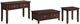 Elements International Chatham 3-Piece Cherry Living Room Table Set-0