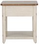 Liberty Furniture Farmhouse Reimagined Chestnut End Table with Antique White Base-3