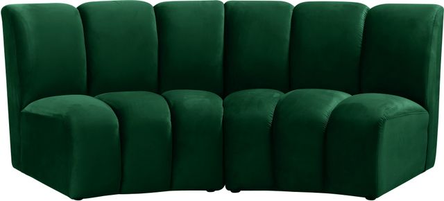 Meridian Furniture Infinity 2-Piece Green Velvet Modular Sectional-0