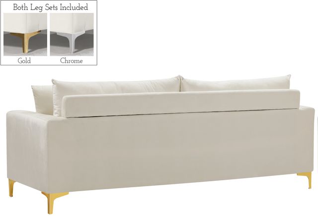 Meridian Furniture Naomi Cream Upholstered Sofa-2