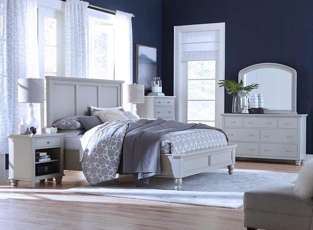 aspenhome® Cambridge Light Gray Paint Queen Bed-2