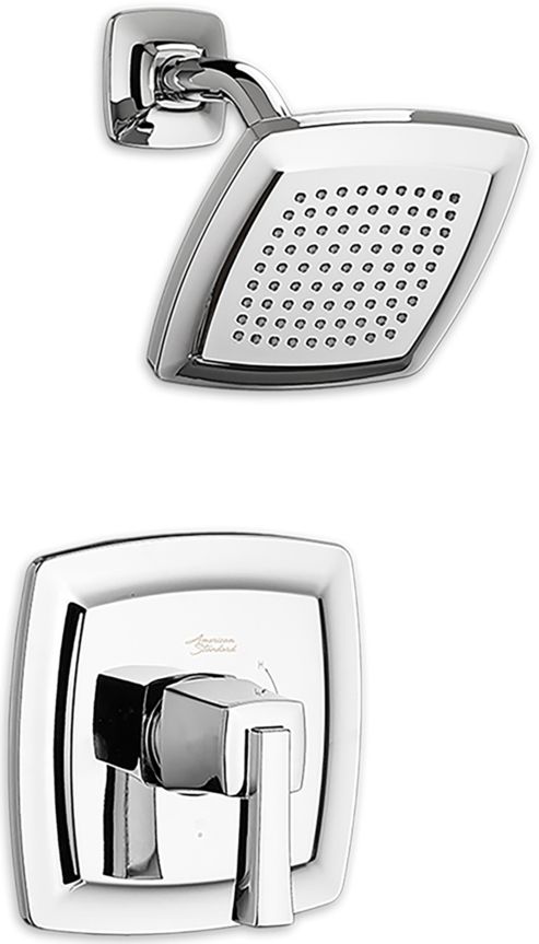 American Standard Townsend® Polished Chrome Shower Trim Kit with Water-Saving Showerhead, Double Ceramic Pressure Balance Cartridge with Lever Handle-0
