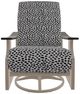 Telescope Casual St. Catherine Agra Classic/Desert Aluminum/Fabric Outdoor MGP Cushion Swivel Rocker with Chestnut Rustic Arms-1