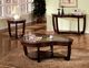 Furniture of America® Crystal Falls Dark Cherry Glass Insert End table-2