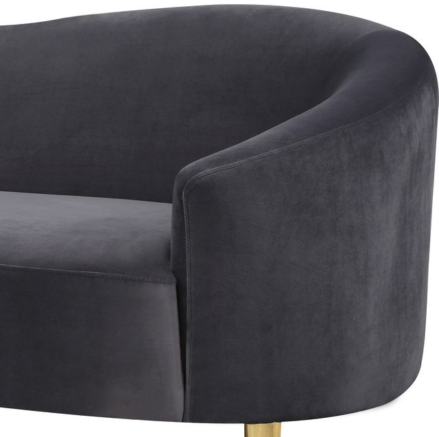 Meridian Furniture Ritz Grey Velvet Loveseat-3