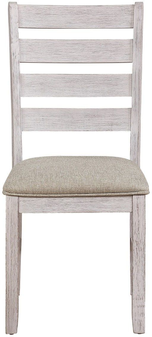 Homelegance® Ithaca Grayish White/Wheat Dining Side Chair-2