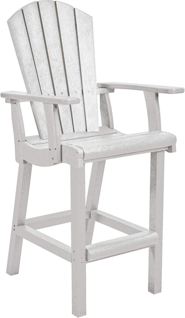C R Plastics Generation Line White Classic Pub Arm Chair-0
