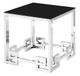 Sagebrook Home Stainless Steel Silver End Table-0