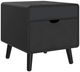 Elements International Halo Black Square Smart End Table-0