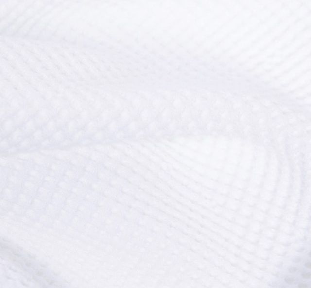 Cariloha White Viscose and Turkish Cotton Blend Small/Medium Large Unisex Waffle Knit Robe-1