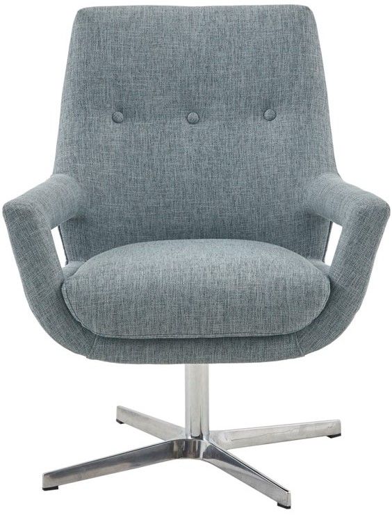 Olliix by INK+IVY Daisy Blue Multi Swivel Chair-0