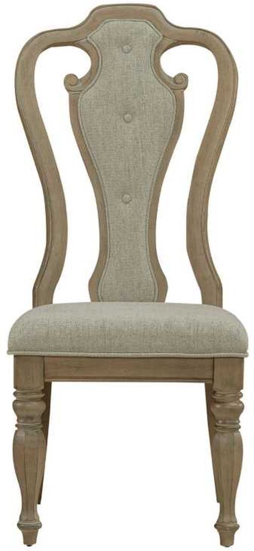 Liberty Furniture Magnolia Manor Ivory/Weathered Bisque Splat Back Upholstered Side Chair-2