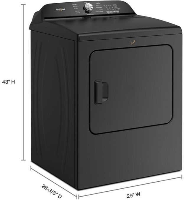 Whirlpool® 7.0 Cu. Ft. Volcano Black Front Load Gas Dryer with Moisture Sensor-4