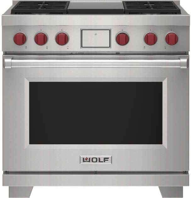 Wolf® 36" Stainless Steel Pro Style Dual Fuel Range-0