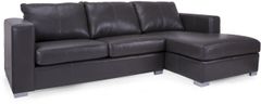 Canapé sectionnel avec chaise longue 2 morceaux 3900 en cuir brun Decor-Rest®