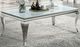 Furniture of America® Wetzikon Glass Top Coffee Table with Silver Legs-0