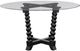 Bassett Mirror Susanna Glass Top Dining Table with Antique Black Base-0