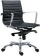 Moe's Home Collection Omega Black Swivel Low Back Office Chair-0