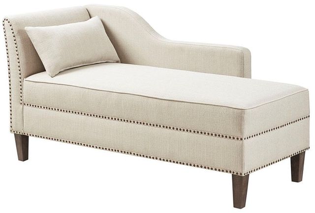 Olliix by Madison Park Ivory Trinity Accent Chaise Lounge Chair-2