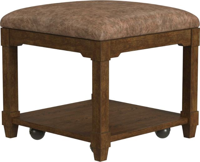 Null Furniture Saddlebrook Spice Brown Bunching Ottoman-0