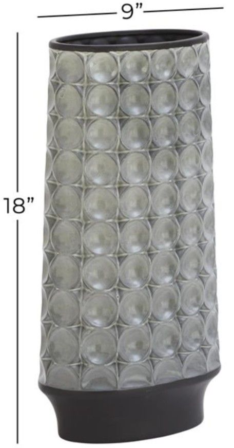 Deco Marche Silver 9" Ceramic Decorative Vase-2